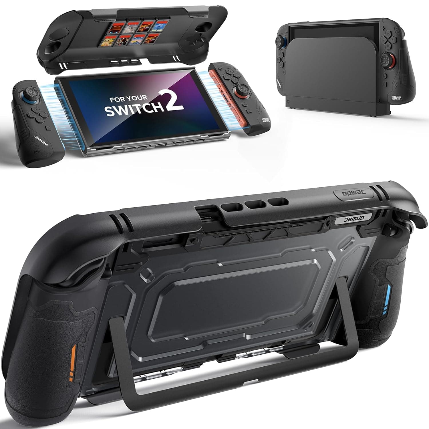 Jemdo for Switch 2 Protective Case Face Cover