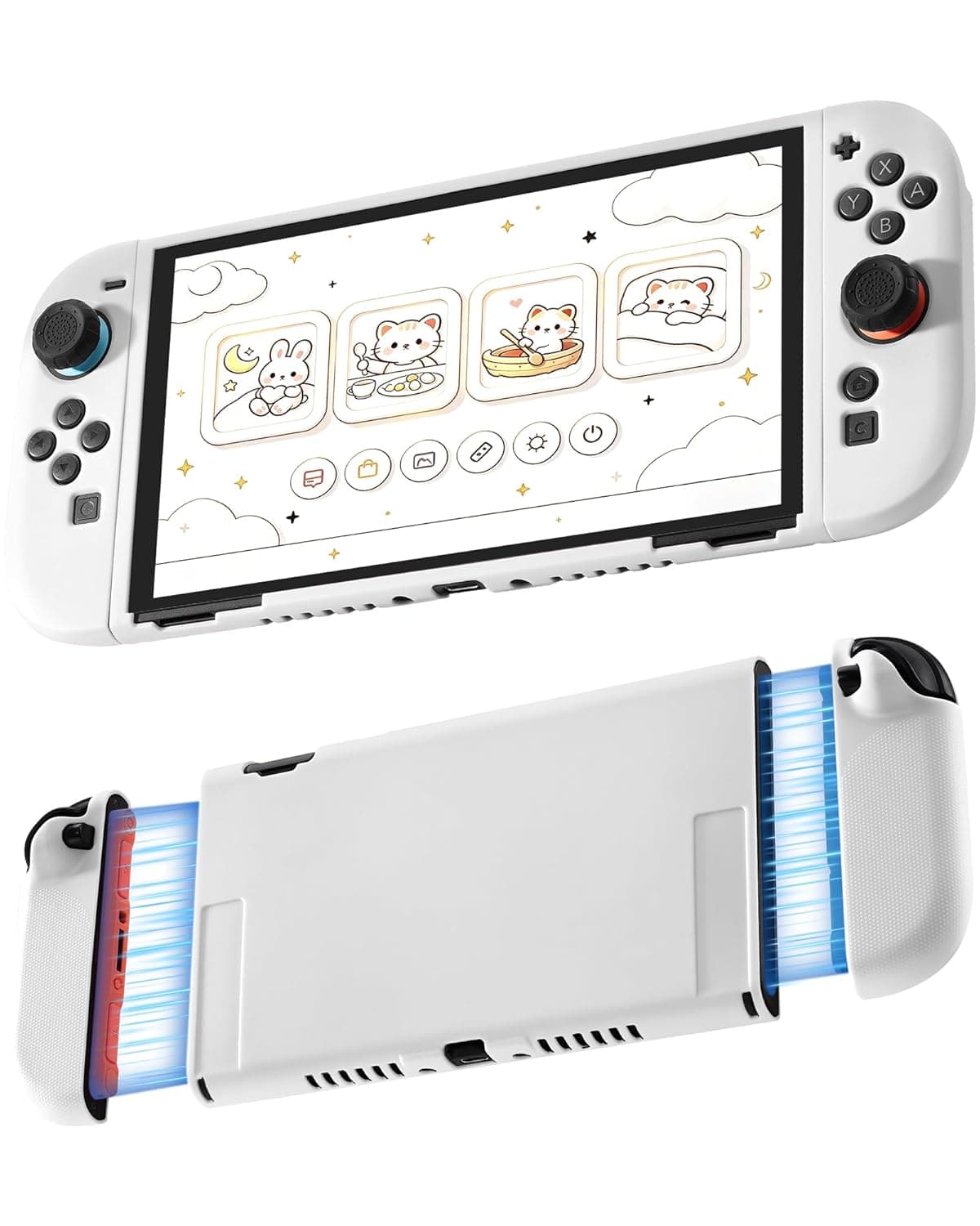 Jemdo テクスチャ加工 滑り止めグリップケース for Nintendo Switch2 2025